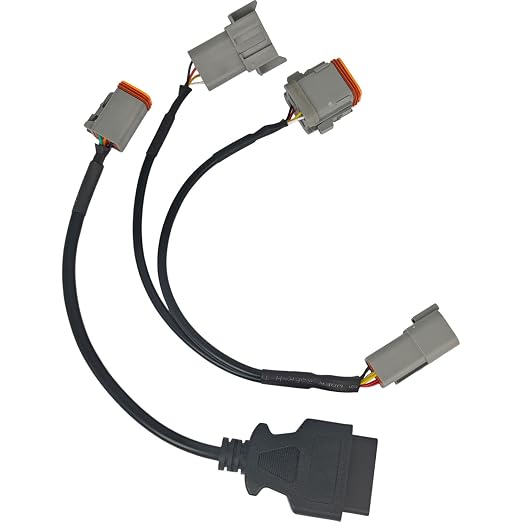 EZROAD OBD2 6 8 pin Marine Engine Diagnostic Cable Compatible with Volvo Vocom Scanner Tool Adapter Compatible with Penta Vodia 5 Truck Industrial 21EN-32360 21EN-32380 Connect