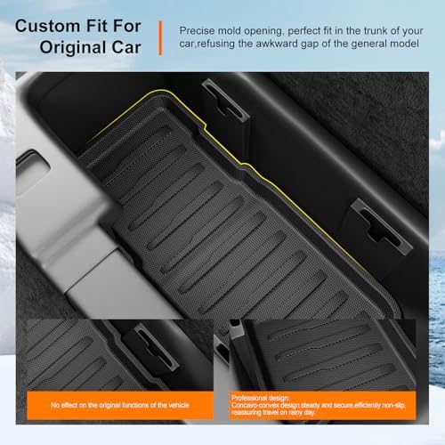 powoq 2nd Under Seat Storage Mat Compatible with 2022-2025 Ford Maverick Rear Bumper Step Pad Fuel Under Seat Organizer Liner Replacement for 2022-2025 Ford Maverick Accessories