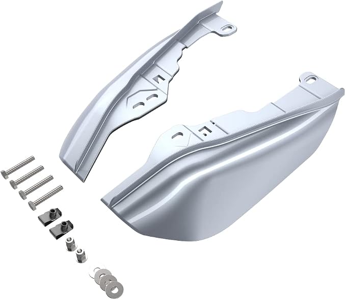 Advanblack 2024 RG Mid Frame Air Deflectors Compatible for Harley Touring Street Glide, Road King, Electra Glide, 2009-2025(Brilliant Silver)