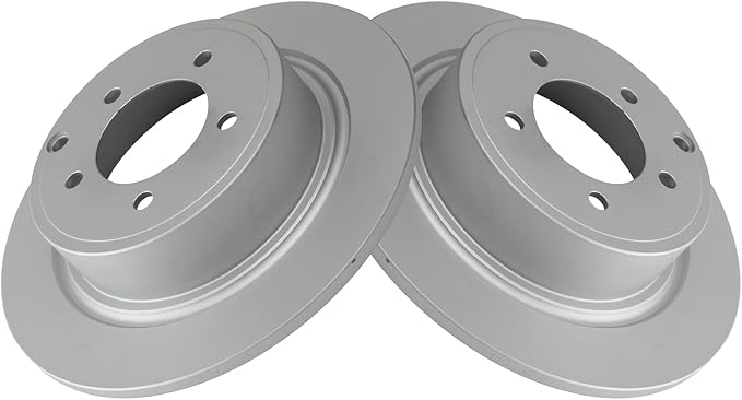 TRQ Rear G-Coated Brake Rotor LH RH Kit Pair Set of 2 for Chrysler Dodge Jeep Mitsubishi