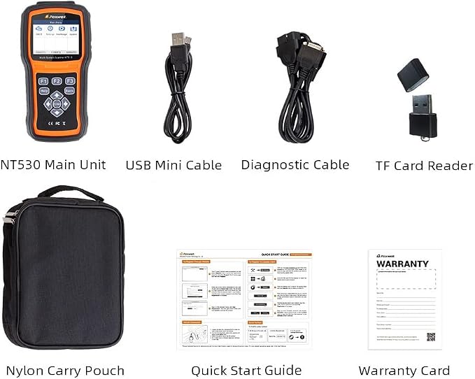 FOXWELL NT530 for Land Rover, Range Rover, Jaguar - All Maintenance Service - Bidirectional Diagnostic Scan Tool OBD2 Scanner Automotive Code Reader ABS Bleed SRS Airbag SAS TPMS TPS EPB Oil Reset CKP