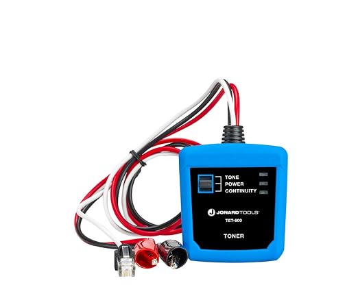 Jonard Tools TETP-800 Cable Tester Tone and Probe Kit for Testing Cable Continuity and Telephone Line Polarity