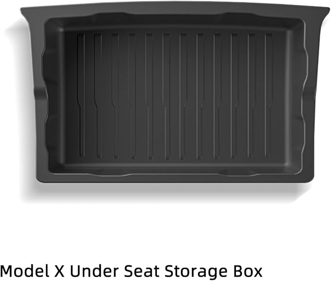 2 Pack For Tesla Model X 2017-2025 Front/Back Under Seat Storage Organizer,TPE Waterproof Underseat Bin Trash Storage Can for Tesla Model X accessories