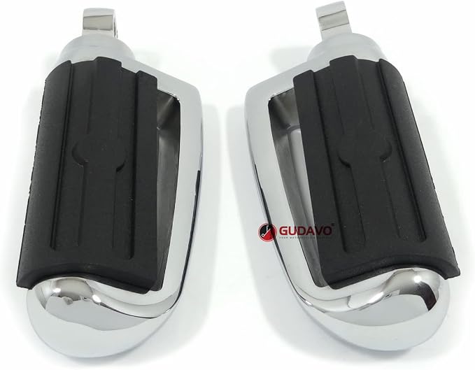 Motorcycle Aluminum Front Or Rear Foot Pegs Footboards Chrome Foot Pedal Footrests For Harley Davidson Street 750 XG750 Street 500 XG500 modele Touring 1988-2019 (Style: 16)