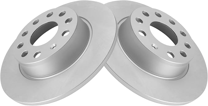 TRQ Rear Brake Rotor Set Compatible with 2010-2020 Audi 2009-2023 Volkswagen