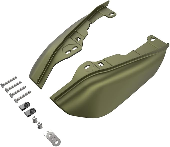 Advanblack 2024 RG Mid Frame Air Deflectors Compatible for Harley Touring Street Glide, Road King, Electra Glide, 2009-2025(Deadwood Green Denim)