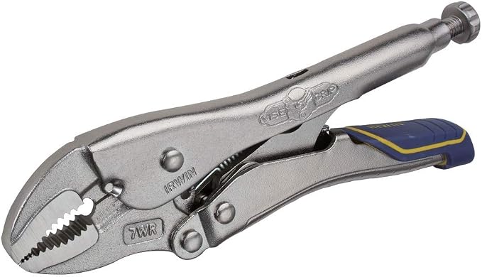 IRWIN VISE-GRIP Locking Pliers, Fast Release, Curved Jaw with Wire Cutter, 7-Inch (IRHT82580) (Pack of 5)
