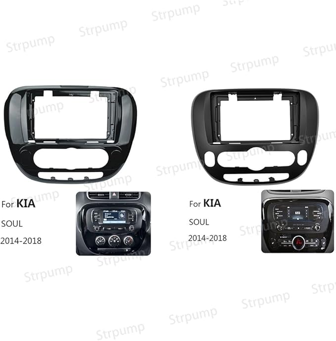 9'' Car Radio Stereo Dash Fascia Frame Bezel Panel Trim for Kia Soul 2014 15 16 17 18 19 Mount Kit A