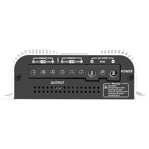 Taramps TS 800x4 Car Audio Multichannel Amplifier 800 Watts Rms 2 Ohms 4 Channel 2 Bridged Channel Full Range Crossover, RCA/High Level Input, Class D