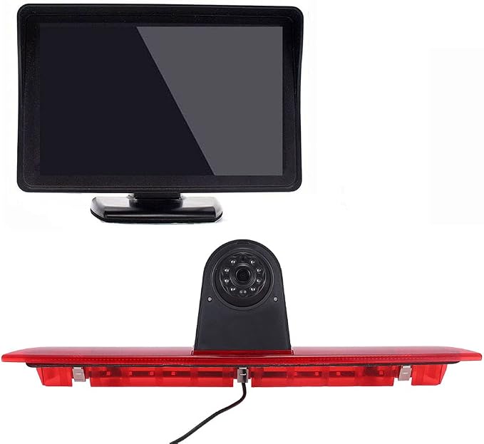 4.3" LCD Monitor+3rd Brake Light Rear View Backup Camera Brake Lamp Reverse Camera for Ford Transit tourneo Custom Jumbo Kasten V363 F150 F250 F350 V636 MK8 2012-2020
