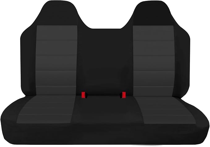 Custom Bench Seat Covers for Ford F150 1999 2000 2001 2002 2003 2004 Heavy Duty Cloth Protector Interior Accessories，Waterproof & Machine Washable - Black