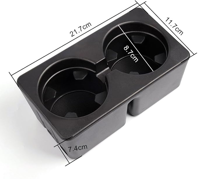 ANDPLAY Dual Cup Holder Insert Compatible with Chevy Silverado/Avalanche/Suburban/Sierra/Yukon/Escalade 2007-2014 Drink Holder