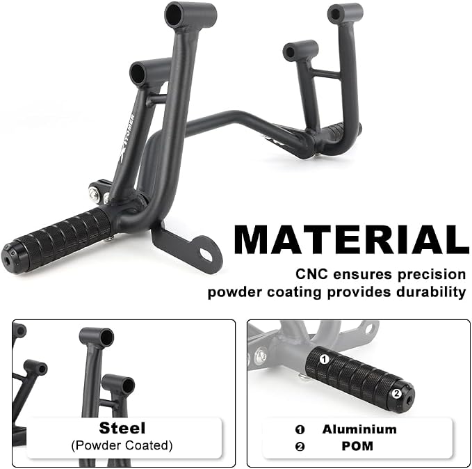 Xitomer Steel Subcage Compatible with YZF R3 2015-2025 YZF-R3, MT03 2020-2025 MT-03 Rear Footrests Subcage Motorcycle Passenger Peg Guard Peg Support Stunt Protection