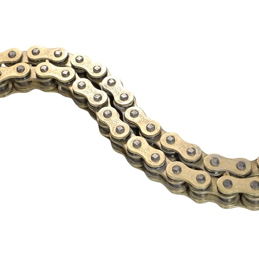 DONGHUA Motor Sport DH Chain 520HLX2 Quadra X-Ring Chain - 120 Links - Gold, Chain Length: 120, Chain Type: 520 Color: Gold