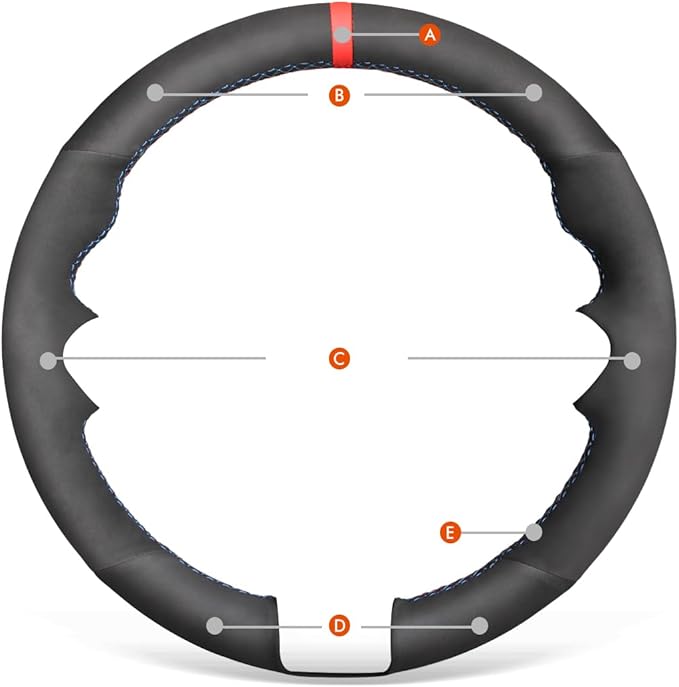 MEWANT DIY Steering Wheel Cover for BMW 2Series F22 F23 F30 F34 F32 F33 F36 Customized by Genuine Leather Suede