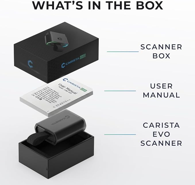 Carista EVO - Bluetooth OBD2 Scanner - Car Diagnostic Tool & Code Reader with Access to Diagnostics, Customizations, Service Tools & Live Data (Subscription Required)