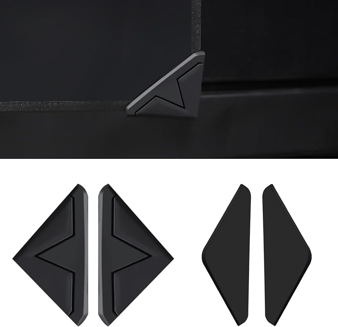 Tesla Cybertruck Accessories Bundle: Behind Hidden Screen Storage Tray (2023-2025), Fingerprint-Resistant Door Handle Set [4pcs], and Door Edge Protectors – Non-Slip Organizer, Anti-Collision Guards,