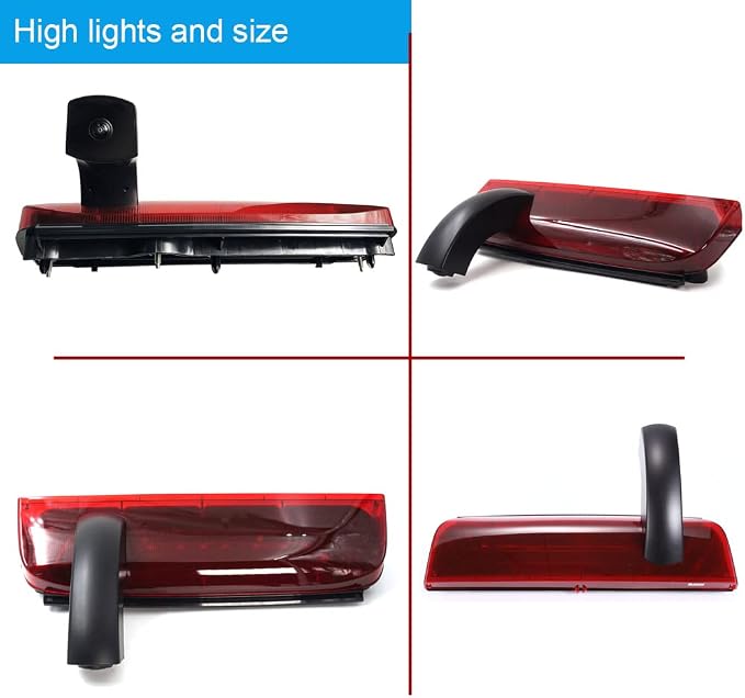 HD Transporter Caravan Van Brake Light Roof Rear View Reversing Backup Camera with Angle Adjustable Compatible with Ford Transit Connect 2/XL Cargo Titanium Passenger Wagon SUV MPV + 7 Inch Rear View