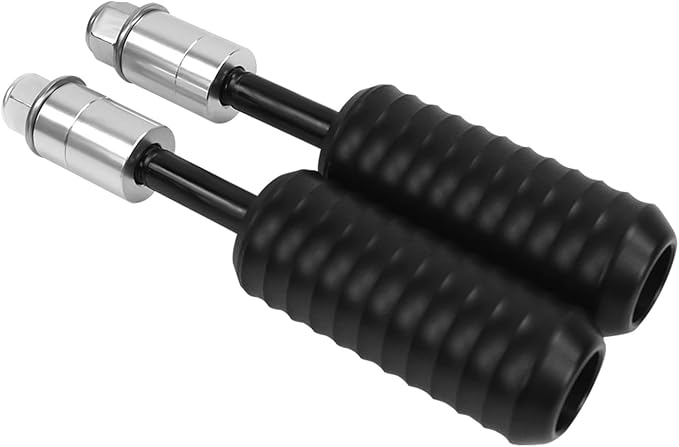 4" Motorcycle Frame Sliders Falling Crash Protector Upper Shock Mount Guards Falling Side Protector No Cut Kits Fit for Dyna 1998-2005 (Gripple Style)