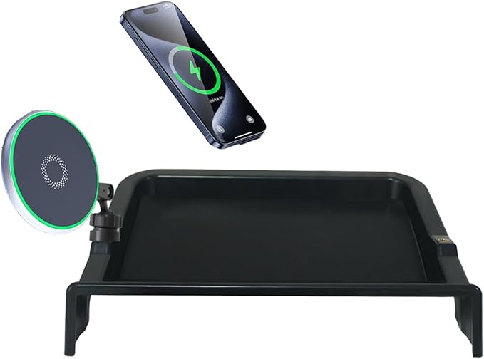 Car Phone Holder for 2021-2024 Toyota Camry Accessories Apply to 7 Inch Touch Screen 15W Fast Wireless Charger Screen Fixed Clip Cell Phone Mount with Dashboard Storage Tray