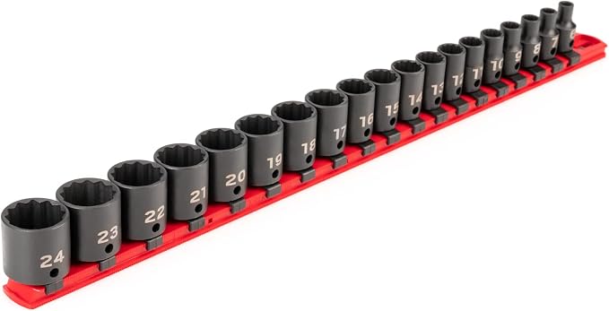 TEKTON 3/8 Inch Drive Impact Socket Set, 19-Piece | SID91114