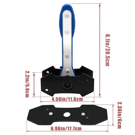 Brake Caliper Compression Tool, Brake Caliper Tool with 360 Degree Swing Ratchets, Caliper Piston Compressor Tool with 2PCS Steel Plates, Brake Caliper Press Tool with Brake Caliper Hooks, Blue