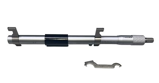 Accusize Industrial Tools 6-7'' by 0.001'' Inside Micrometer in Fitted Case, Satin Chrome Finished, Eg00-3227 | Range: 6-7", Graduation: 0.001", Accuracy: 0.00028", Resolution: 0.0001", Satin Chrome Finish