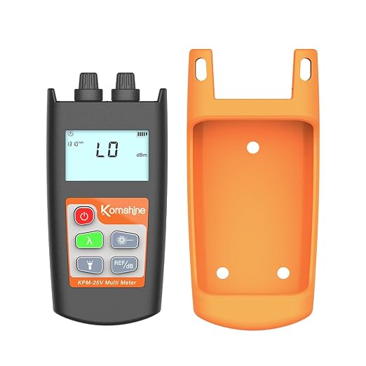 FTTH Fiber Optic Power Meter 7 Wavelengths KPM-25V OPM -70~+10dBm & LED Light & Independent VFL Function Test Distance 5-8km5-8km Accuracy: +0.2dB