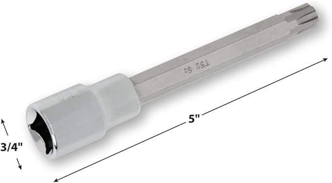 Performance Tool W83182 1/2 Drive 10 Polydrive Head Bolt Socket Bit Compatible With VW, Audi