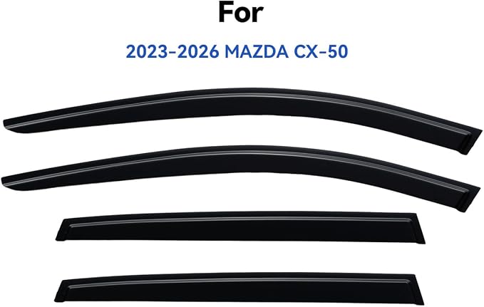 Window Visors Rain Guards for 2023 2024 2025 2026 Mazda CX50 CX-50, Out-Channel Window Vent Wind Deflectors Visors Shades for 23 24 25 26 Mazda CX50