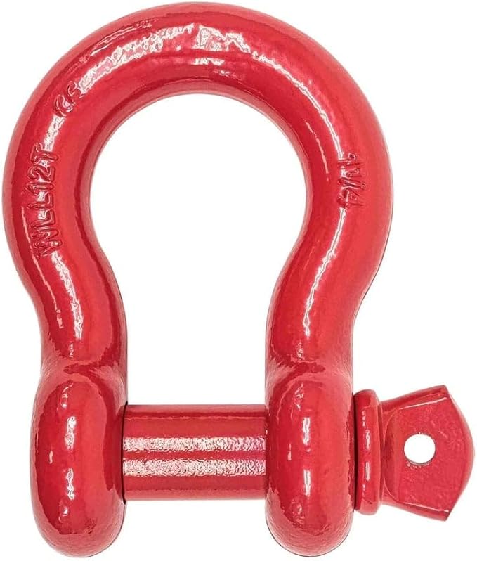 Mytee Products 1/2" Anchor Shackle Forged Carbon Steel w/Alloy Screw Pin WLL # 2.0 Tons (4,000 lbs) | Double Rust Protection Heavy Duty D Ring Shackle for Towing, Rigging & Vehicle Recovery (20 Pack)