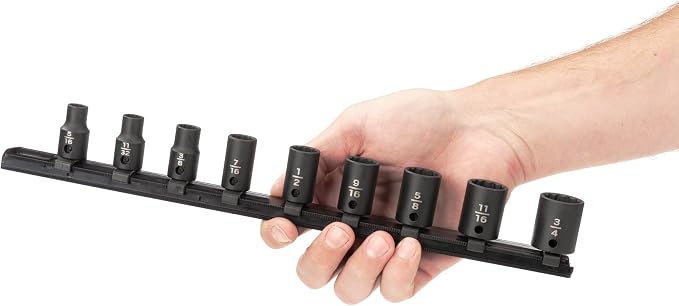 TEKTON 3/8 Inch Drive Impact Socket Set, 9-Piece | SID91108