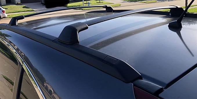 4Pcs Side Rails + Cross Bars for 2012-2016 Honda CRV CR-V OE Style Roof Rack Luggage Carrier Black