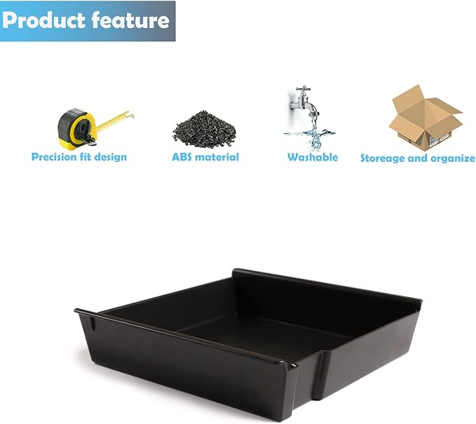 CHEAYAR Compatible with Toyota Tacoma Accessories 2016-2021 Toyota Tacoma Center Console Accessory Organizer Tray Storage Insert ABS Materials Armrest Box Storage Box Secondary（Without Non-Slip mat）