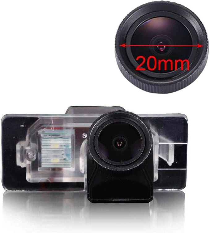HD 20MM LENS IP68 1280Pixels Auto 170° License Plate Light Rear View Reversing Camera Compatible with BMW X1 X3 X5 X6/M3/E90/E91/E92/E93/E82/E88/E39/E60/E61/E53/E70/E71/535Li 335i 328i 320i 330i/520Li
