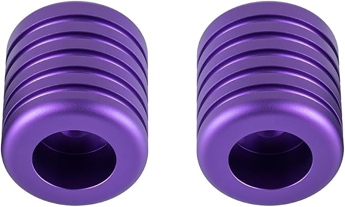 Advanblack Motorcycle Frame Sliders Machined CNC Alumium Crash Bar Slider Fit All Flat Out & Highway 1 1/4" Crash Bar Saddlebags Guards (Purple)