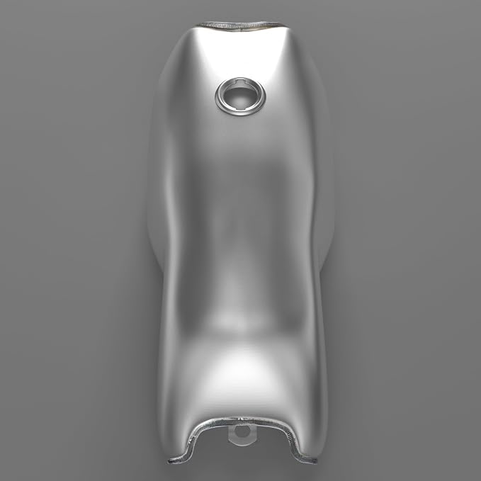 2.4 Gallon (9L) Motorcycle Gas Tank - Unpainted Universal Steel Blank for Cafe Racer, Modification Required, For Honda CB For Yamaha RD For Suzuki GS For BMW (Raw Custom Finish)