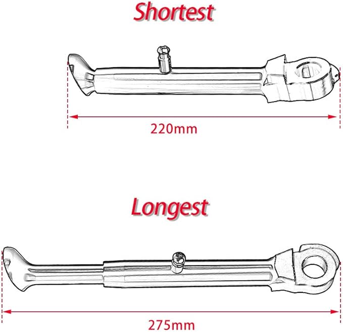 Motobiker Adjustable Kickstand Compatible with Yamaha R6 R6R 2006-2016
