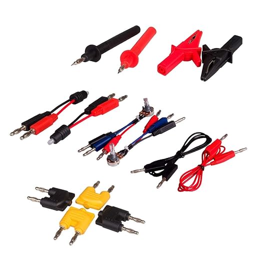 Outzone Automotive Test Lead Kit 92 Pieces Electrical Testers Auto Diagnostic Tools Wire Connectors Adapter Cables Set