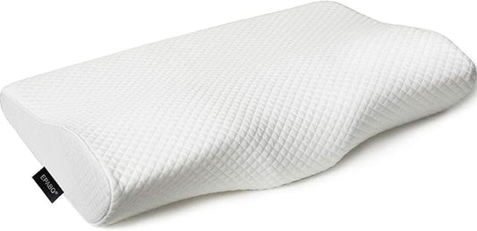 EPABO Contour Memory Foam Pillow Orthopedic Sleeping Pillows, Ergonomic Cervical Pillow for Neck Pain - for Side Sleepers, Back and Stomach Sleepers, Free Pillowcase Included (Firm & Standard Size