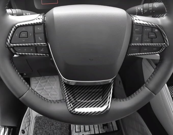 ERIDANUS Auto Accessories Fit for Toyota Sienna 2025 2024 2023 2022 2021 Button Switch Cover Trim (Carbon Fiber Style) ABS 3 PCS