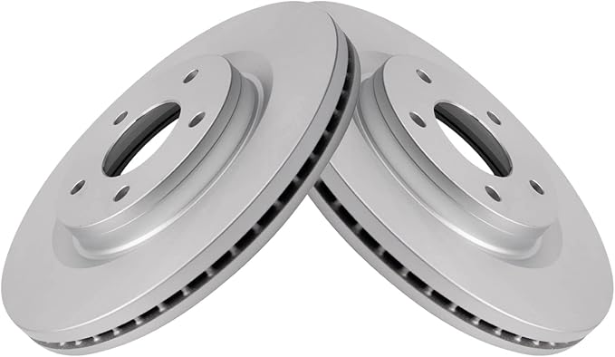 TRQ Front Brake Rotor Set G Coated Vented Compatible with 2011-2017 Nissan Juke 2017-2019 Nissan Sentra