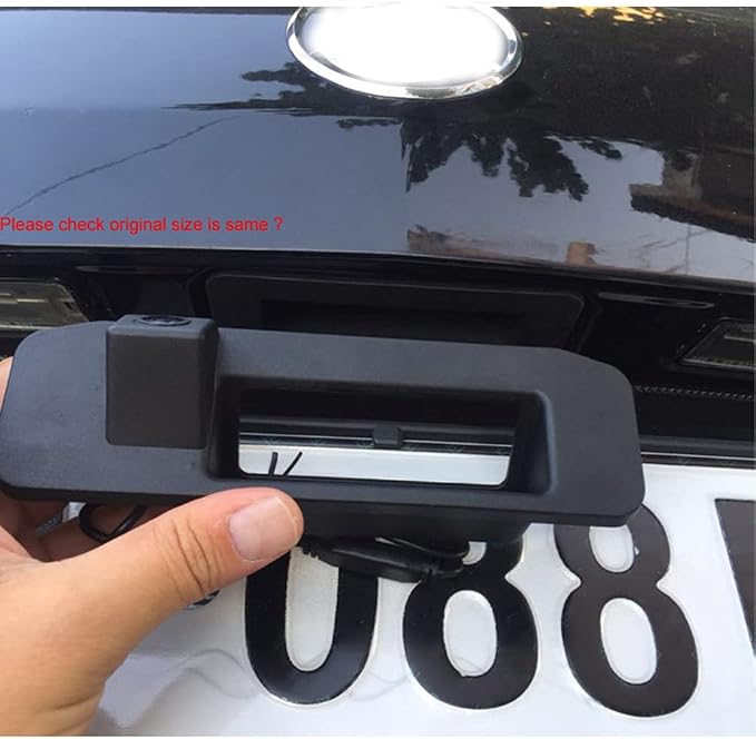 Vlicevrn CCD Car Rear View Camera Trunk Handle with Fish Eye Lens Night Vision Backup Parking Camera Waterproof IP68 Vehicle Camera for Mercedes Benz GLK GLA GLC GLE A180 A200 A260 GLK280 GLK300