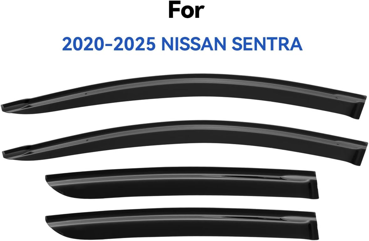 Window Visors Rain Guards for 2020-2025 Nissan Sentra, Out-Channel Window Vent Wind Deflectors Visors Shades for 20-25 Sentra