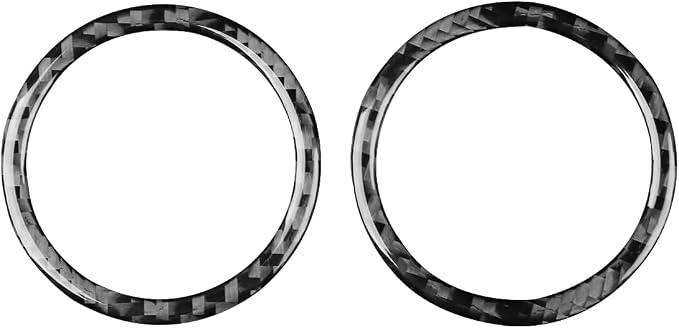 Black Soft Carbon Fiber car Interior defogging Vent 2/Piece Decorative Sticker Suitable for Acura TSX 09-14 Carbon Fiber car Interior
