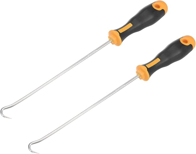 uxcell Full Hook Pick 9.84" Puller Remover Removal Tool for Oil Seal/O-rings, Gasket, Hose 2Pcs