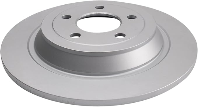 TRQ Rear Brake Rotor Set G Coated Solid Compatible with 2015-2023 Ford Mustang
