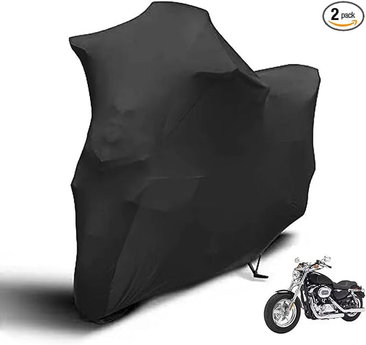 DZG Motorcycle Cover Indoor Stretch Soft Motorbike Cover Multiple Protection Dustproof Windproof Motor Cover with Storage Bag, 96 inch