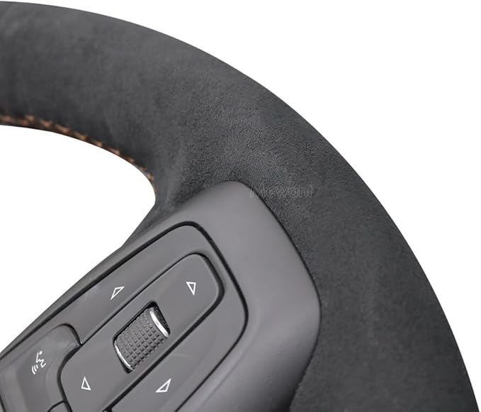 MEWANT Hand Stitch Car Steering Wheel Protector Wrap Cover for GMC Sierra 1500 2019-2023 / Sierra 1500 Limited 2022 / Sierra 2500 2020-2024 / Sierra 3500 2020-2024 / Yukon (XL) 2021-2023 Accessories