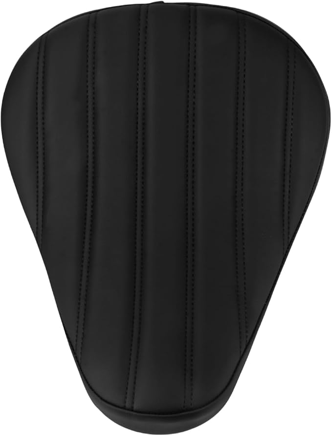 Motorcycle Solo Seat Rider Leather Seat with Spring Bracket Fit for Harley Sportster XL 883 XL1200 2010-2022 (Vertical Line Style)